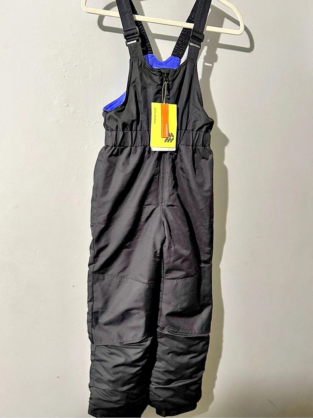 Youth all in motion Snow Bibs Black Size Medium NWT